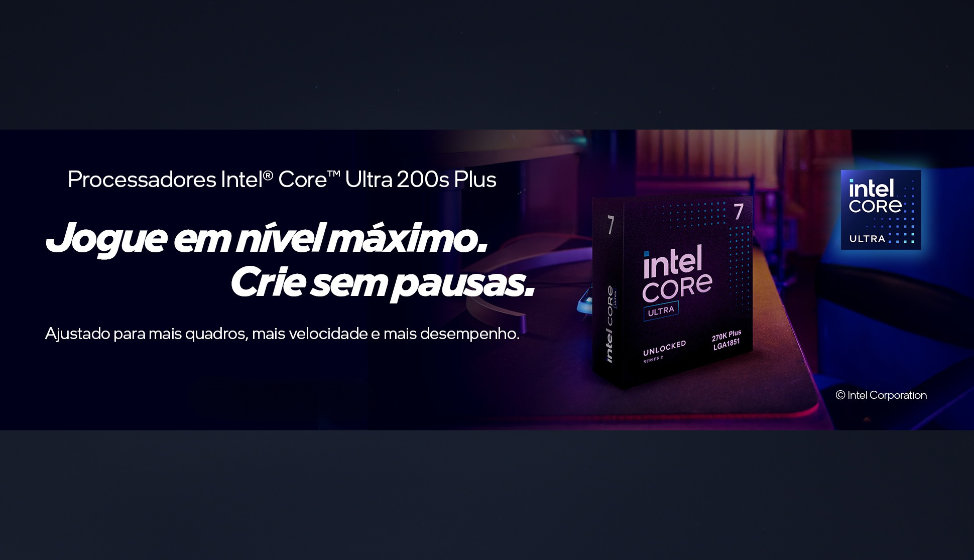 Imagem: Intel anuncia nova geração de processadores Intel® Core™ Ultra 200S Plus para desktops.